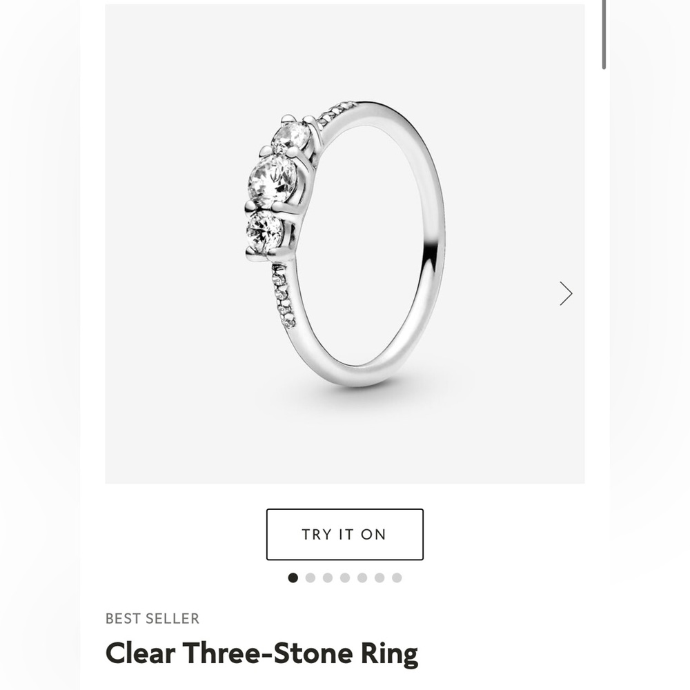 Pandora Clear Three-Stone Ring